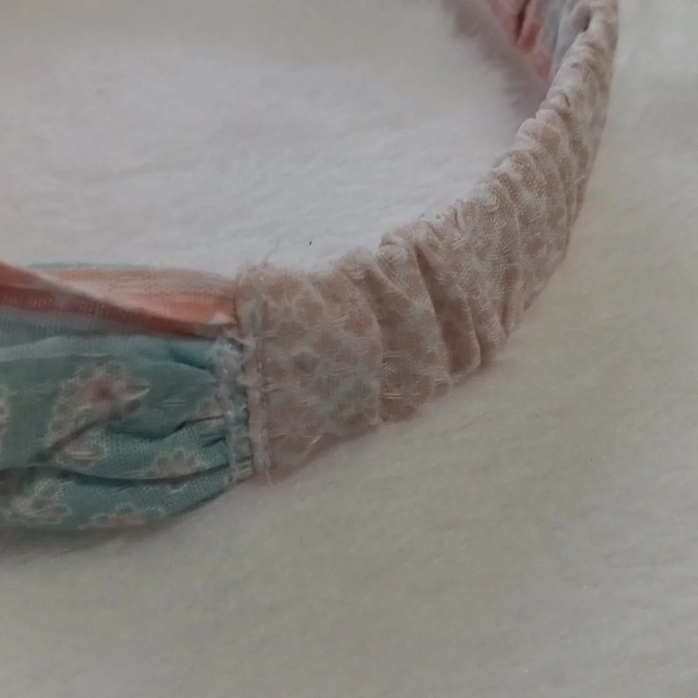 Joie Little Girl 3T Pink & White Floral Paisley Stretch Headband NWT